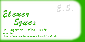 elemer szucs business card